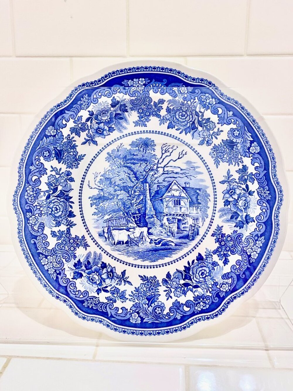 Spode Blue Room Collection "Farmhouse" English Countryside Collector Plate